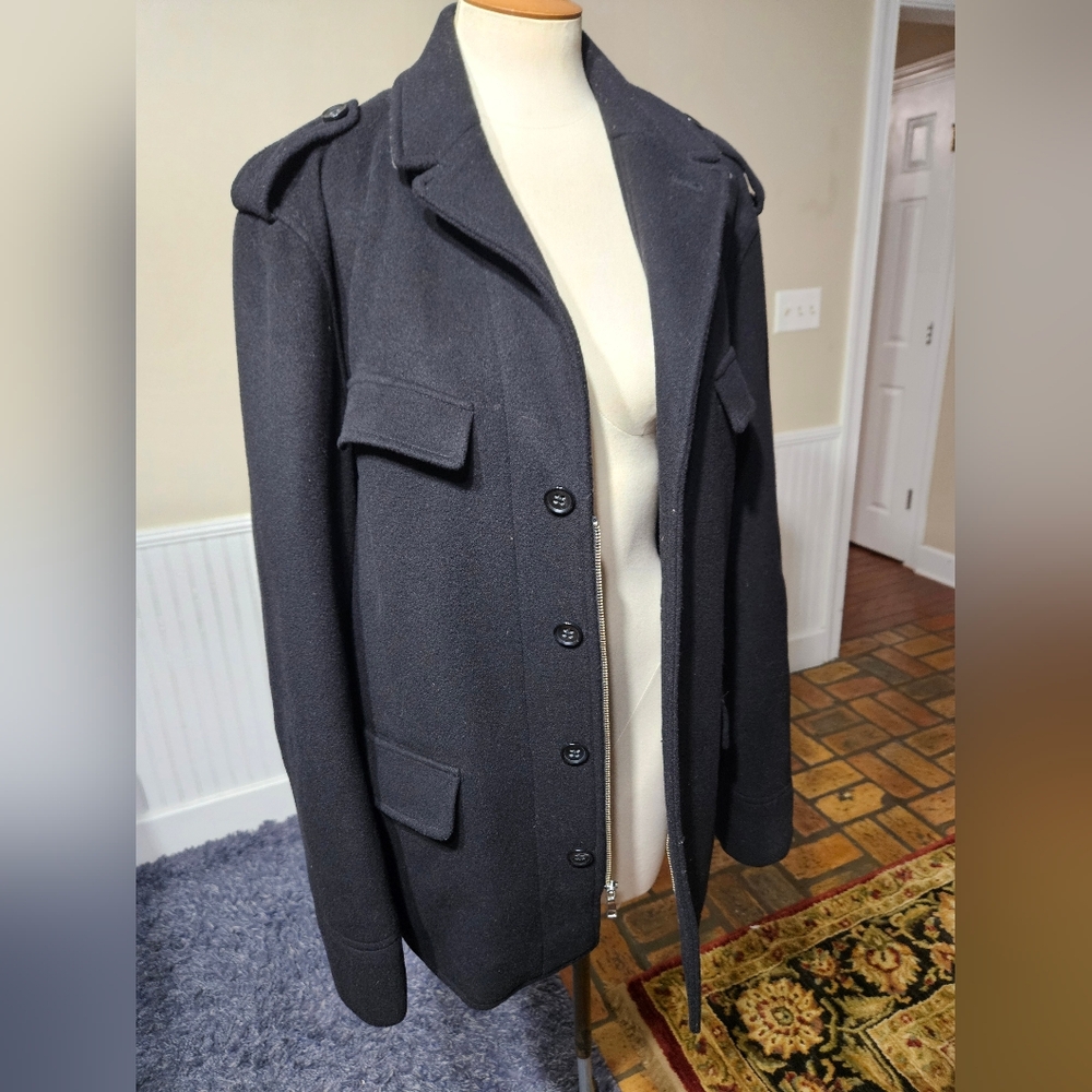 VTG 2009 Banana Republic Wool Coat Large - Picture 2 of 7